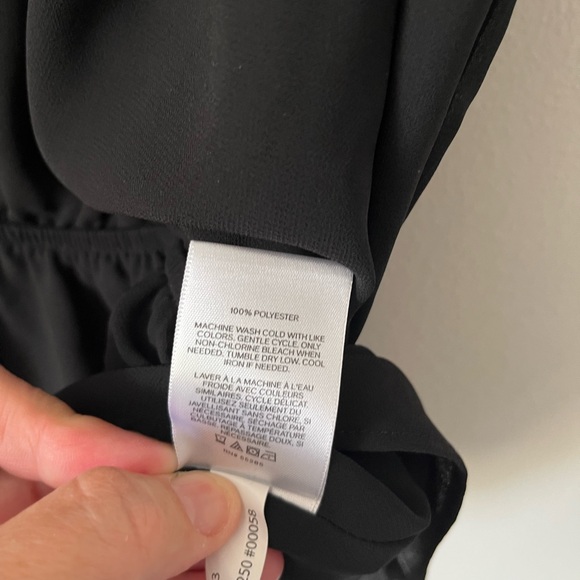 Express Black Sheer Lightweight Halter Blouse - Picture 4 of 4